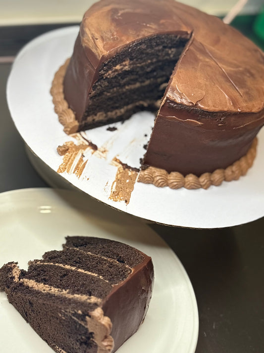 Triple Chocolate Cake Slice
